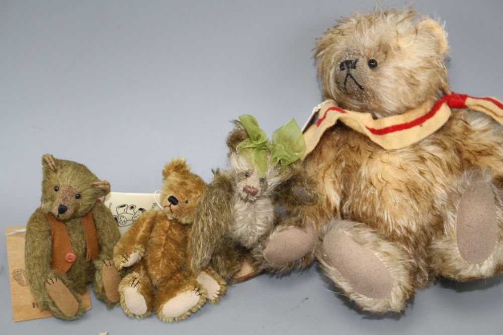 Twelve miniature Teddy Herman, eighteen miniature bears including Mystic Bears, Herman Pawsey & others